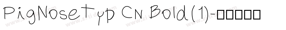 PigNoseTyp Cn Bold(1)字体转换